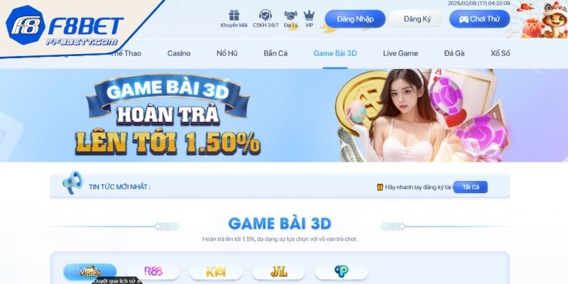 Game Bài F8BET 1 Khám phá sảnh Game Bài F8BET